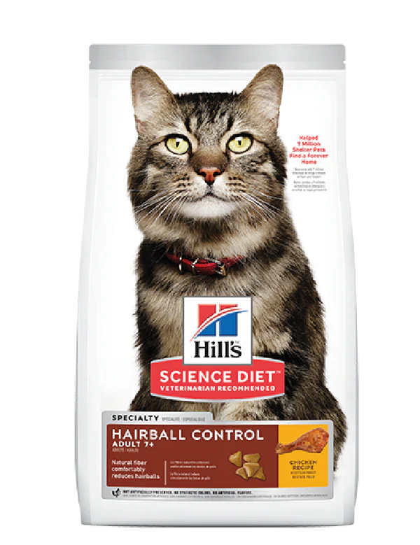 Hills Cat Adulto 7+ Hairball Pollo