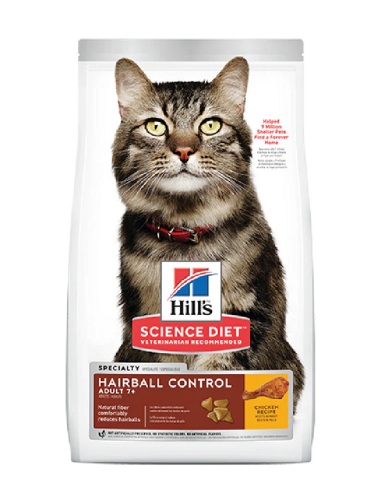 Hills Cat Adulto 7+ Hairball Pollo