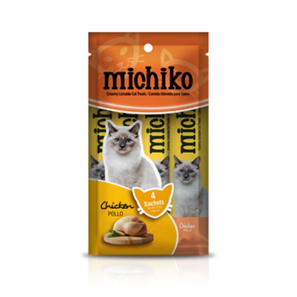 Snacks para gatos Michiko x 4 sobres de pollo